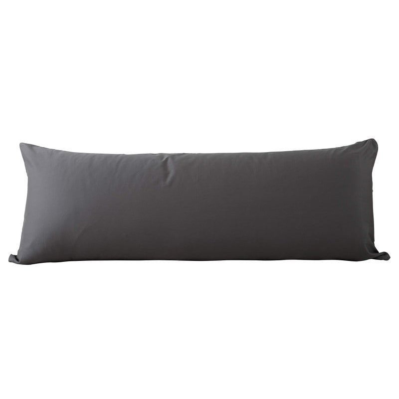 Evolive New 300TC Thread Count 100% Cotton Body Pillow Cover/Case Replacement with Hidden Zipper Closure 21"x54" (Charcoal Grey) - Image 1